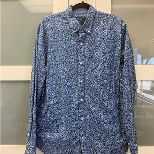 Crown & Ivy Blue Paisley Men's Shirt
